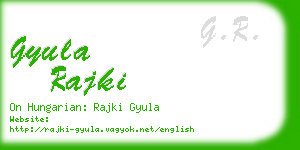 gyula rajki business card